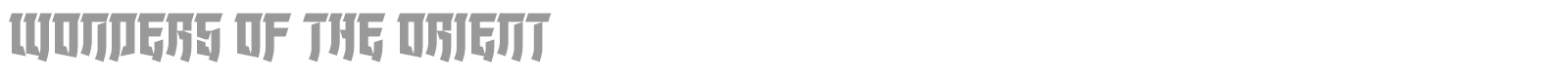 Wonders Of The Orient font preview